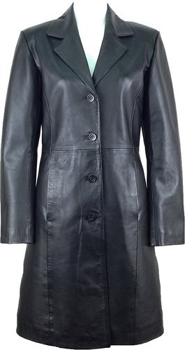 Black Leather Long Over Coats