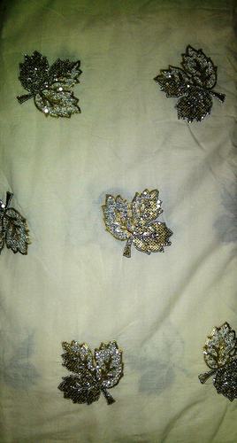 Cotton Embroidery Fabric, Color : Off-White