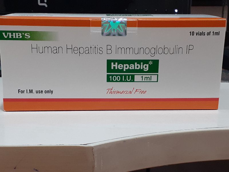 HUMAN HEPATITIS B VACCINE IMMUNOGLOBULIN IP 100IU/ I ML (HEPABIG) By M ...