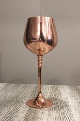Polished Copper Champagne Flute Glasses, for Decoration, Gifting, Beer, Champion, Feature : Durable