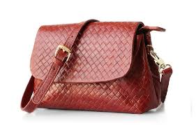 Leather Weave Side Bag