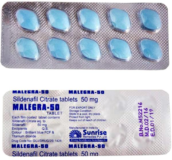 Malegra 50 Mg Tablets