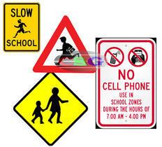 Yellow Aluminum School Safety Signs