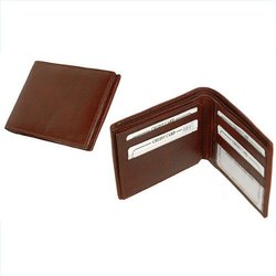 Male Brown Leather Wallet, Packaging Type : Box