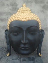 FRP Buddha Wall Sculpture, for Interior Decor, Color : Black Gold, Metallik Copper, Metallik Gold