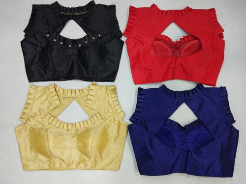 Stitched Fancy Back Colored Blouses, Occasion : Party Wear