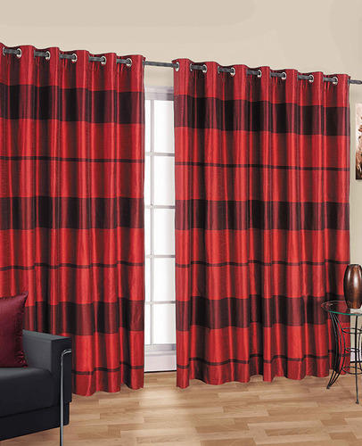 100% Polyester Manhattan Stripes Curtains, Color : Teal, Black, Green Plum.Red