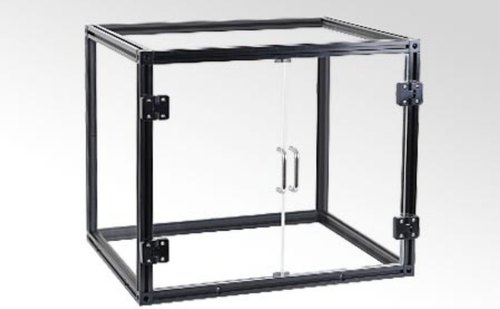 Transparency Lab Purpose Black Transparent Enclosure, Shape : Cubic