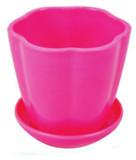 Pink Plastic Pot, For Residential, Size : 6 Inch