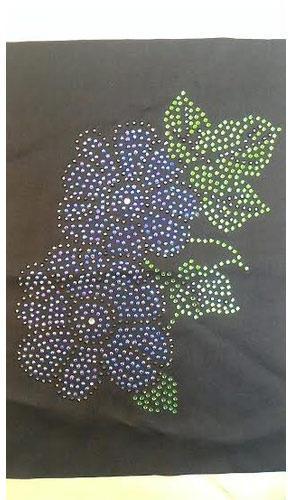 Crystal Flower Rhinestone Sticker, Pattern : Designer