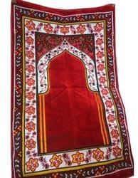 Multicolor Mosque Velvet Prayer Carpet,, Size : 5x7 Feet