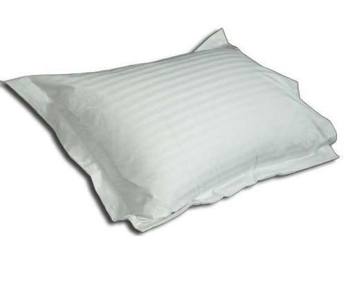 Cotton White Satin Stripe Pillow Cover