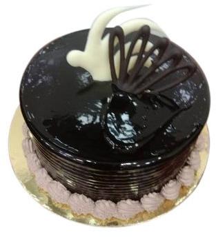 Round Rich Choco Chocolate Cake, Packaging Size : 500 gm