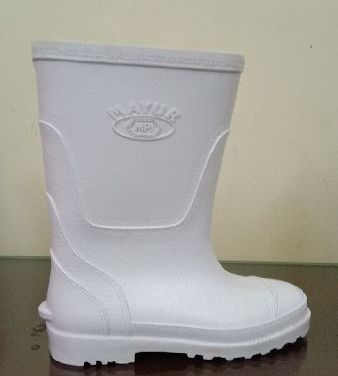 Mayur Rubber White Color Chatek11 Gumboots, Size : 6 - 10