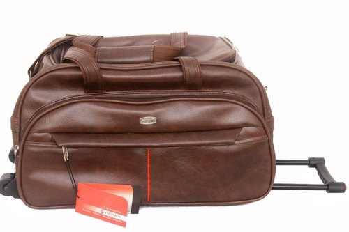 Moyal Plain Rexine Trolley Bag