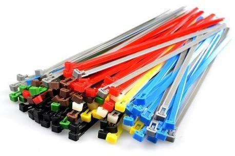 Steel Black Nylon Plastic Cable Ties, Color : Multicolor, Natural/White