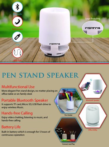 White Pen Stand Speaker