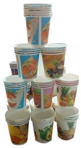 Round Multicolor Disposable Paper Cup, for Event, Ice Cream, Party, Tea, etc, Style : Single Wall