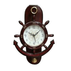 Brown Pendulum Analog Wall Clock