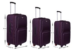 Purple Luggage Trolley Bag