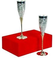 Polished Brass Champagne Flute Glasses, for Decoration, Gifting, Beer, Champion, Feature : Durable