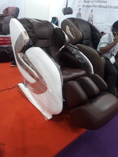 Massage chair, Color : White brown