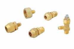 Brass Air Conditioners Valve, Color : Golden