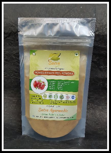 Satva Common Pomegranate Peel Powder, for Skin Care, Packaging Size : 100g.