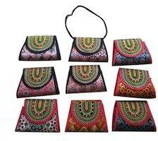 Cotton Fabric fancy hand bag, Color : Multicolor