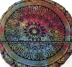 Indian Mandala Round Pillow Cover