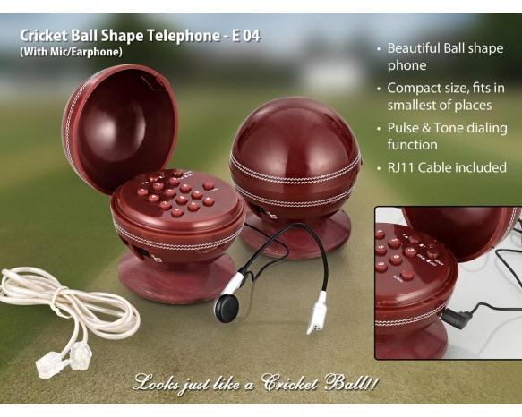 Cricket Ball Shape Telephone