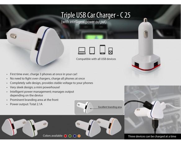 Triple USB Car Charger