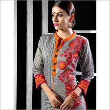 Checked Chanderi Ladies Embroidered Kurtis, Size : XL, XXL, XXXL