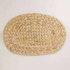 UO-0013X19P9 Oval Shaped Jute Door Mat, Size : 13X19”