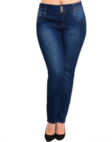 Plain High Waist Denim Jeans, Fit Type : Slim Fit