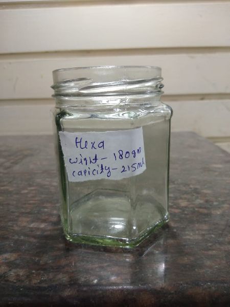 Hexa Glass Jar (215 ml)