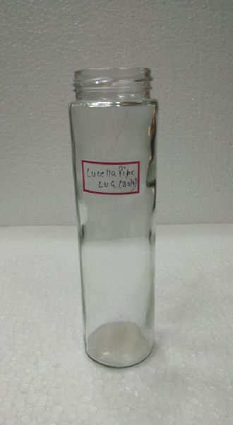 Round Lucela Glass Bottle (300 ml), for Cosmetic, Perfume, Pattern : Plain