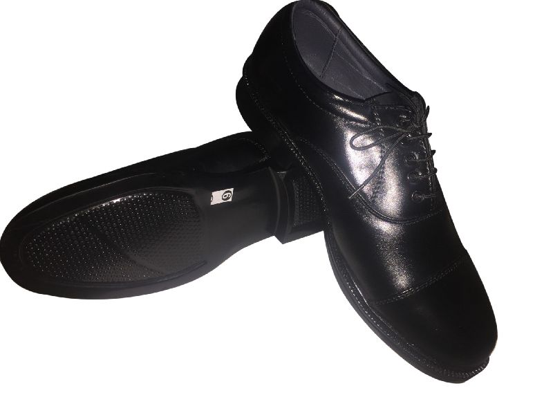Leather DMS Black Shoes, Size : 5-11