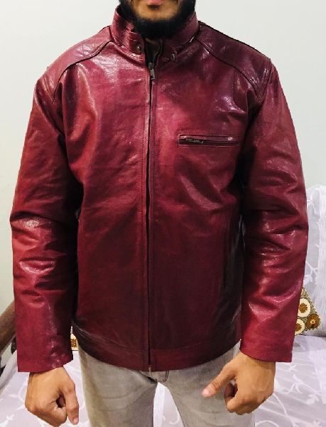 Mens Red Leather Jacket