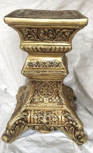 Polished Brass Decorative Stool, for Decoation, Packaging Type : Plastic Paper, Wooden Box