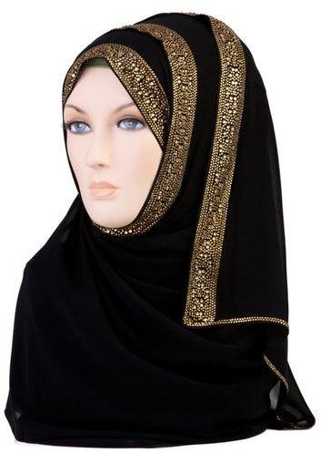 Plain Satin Islamic Hijab, Feature : Anti-Static, Easy Washable, Shrink-Resistant