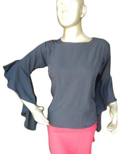 Plain Ladies Stylish Top, Feature : Easily Washable, Fade-less Color