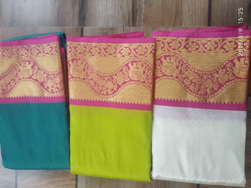 Pure Silk Art mix brocade saree, Feature : Attractive Look