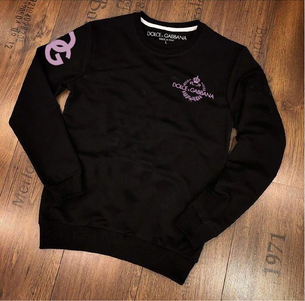 Printed Mens Black Sweatshirt, Size : XL
