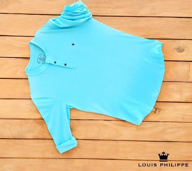 Sky Blue Full Sleeve Round Neck T-Shirt