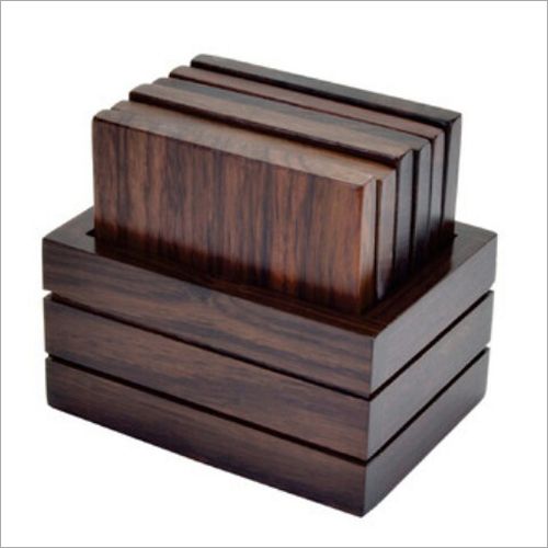Polished Wooden Rectangle Tea Coaster, Feature : Fine Finishing, Light Weight, Long Life, Unbreakable Nature
