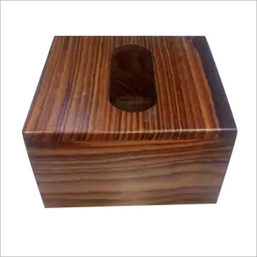 Polished Wooden Square Tissue Holder, Size : 7 x 7 x 2.5 Inch