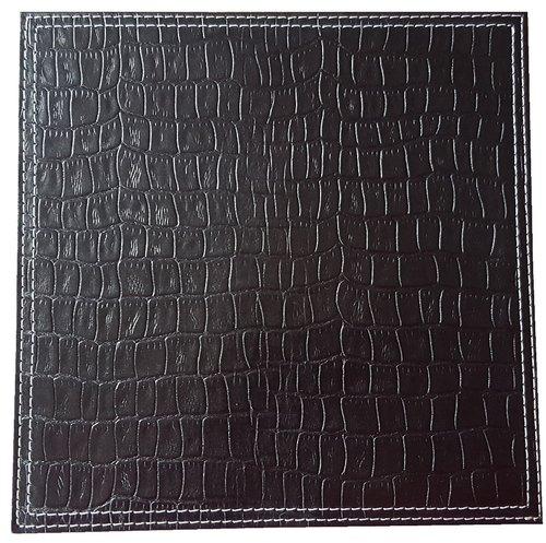 SAMRAT PRESENTATION LEATHERETTE Black Leather Placemat, Size : Customized