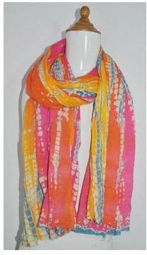 Printed Tie Dye Cotton Scarves, Length : 110 cms