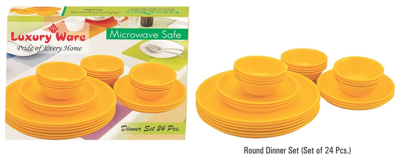 Microwavable Plastic Dinner Set, for Home Use, Hotels, Restaurant, Feature : Durable, Light Weight